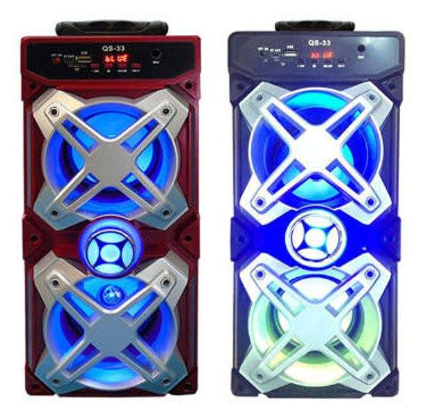 Bluetooth Multimedia Dual Sub-woofer Speaker With USB / SD / AUX / FM Radio & Microphone Jack