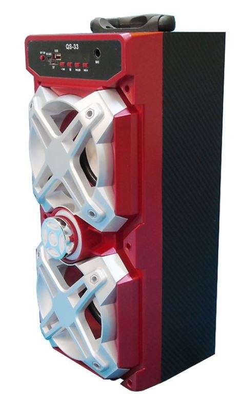 Bluetooth Multimedia Dual Sub-woofer Speaker With USB / SD / AUX / FM Radio & Microphone Jack