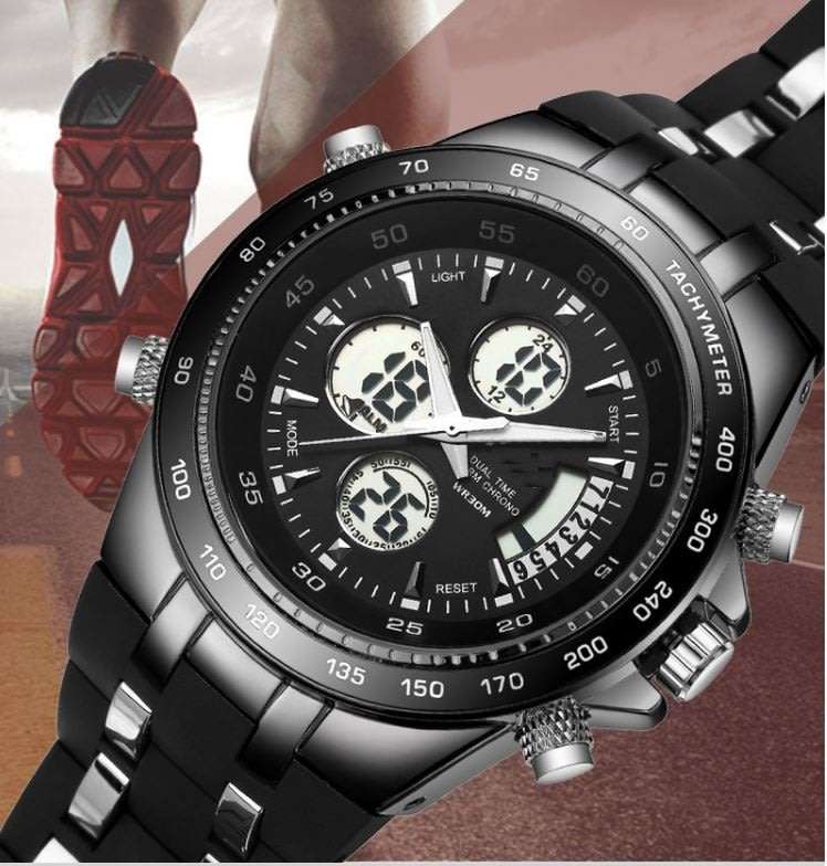 Exquisite Men's Multi Chronograph Watch With LED Back Light in a Complimentary Tin Gift Box