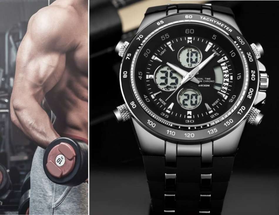 Exquisite Men's Multi Chronograph Watch With LED Back Light in a Complimentary Tin Gift Box