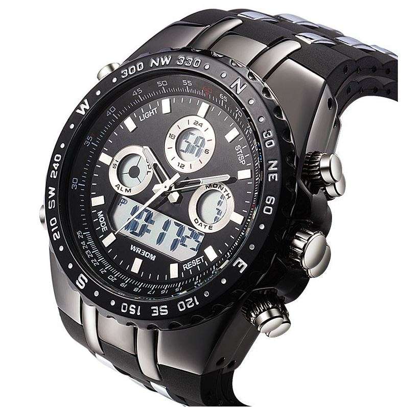 Exquisite Men's Multi Chronograph Watch With LED Back Light in a Complimentary Tin Gift Box