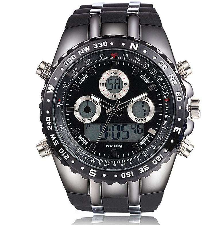 Exquisite Men's Multi Chronograph Watch With LED Back Light in a Complimentary Tin Gift Box