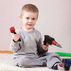 This Smart Tools Toy Workbench includes all the tools you need to build right alongside Dad