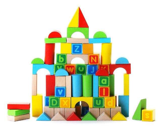 50 Piece Letter Wooden Blocks Play Set Perfect for sensory development and educational play