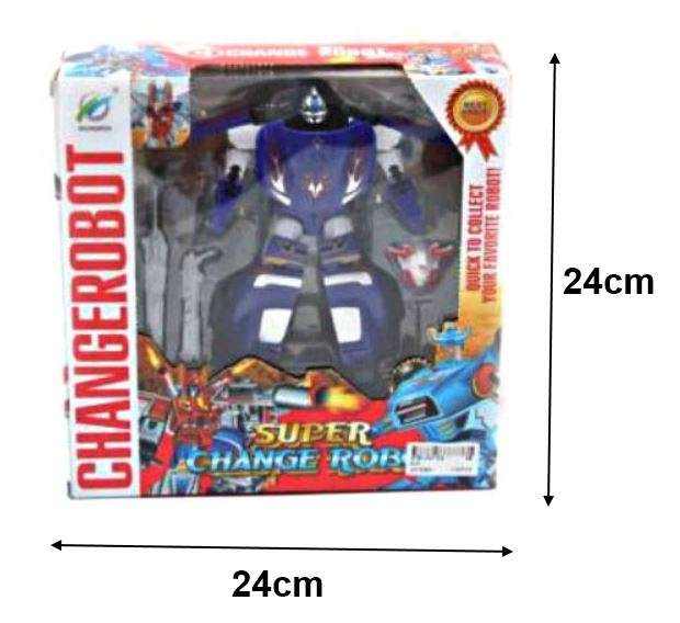 Super Change Transformer Robot Quickly Transforms Into a Car With Accessories