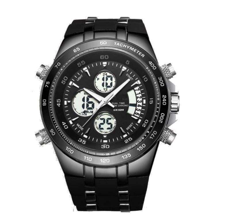 Exquisite Men's Multi Chronograph Watch With LED Back Light in a Complimentary Tin Gift Box