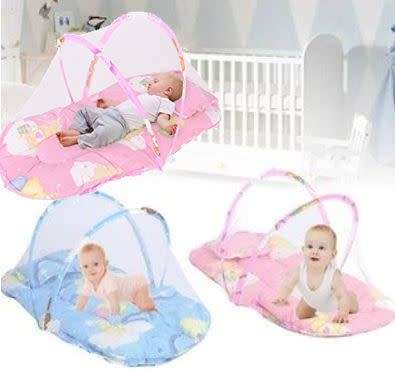 Baby Foldable Bed & Pillow Net Bed - Protect Your Little One From Insects and Harmful Diseases