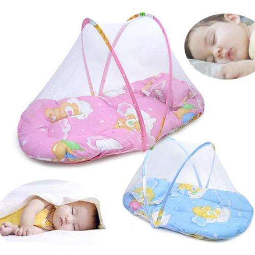 Baby Foldable Mattress & Pillow Net Bed - Protect Your Little One From Insects and Harmful Diseases