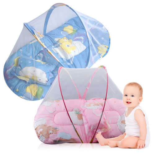Baby Foldable Bed & Pillow Net Bed - Protect Your Little One From Insects and Harmful Diseases