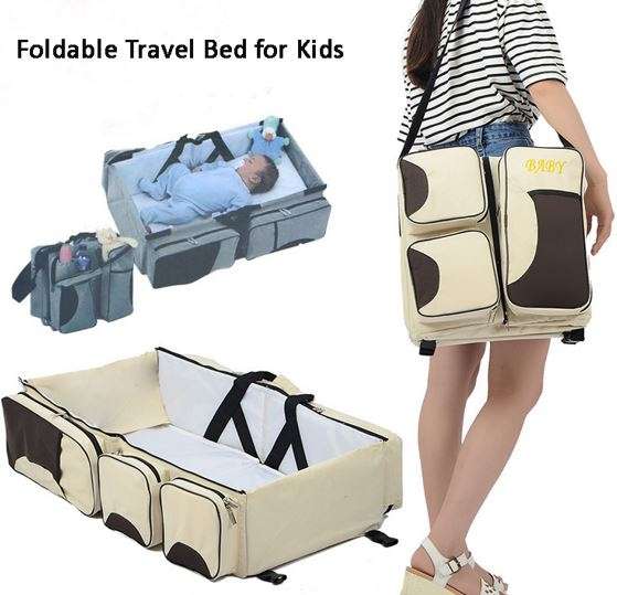 2 in 1 Baby Travel Bed and Bag - Soft, Comfortable, Easy, Simple from Bag to Bed & Changing Station