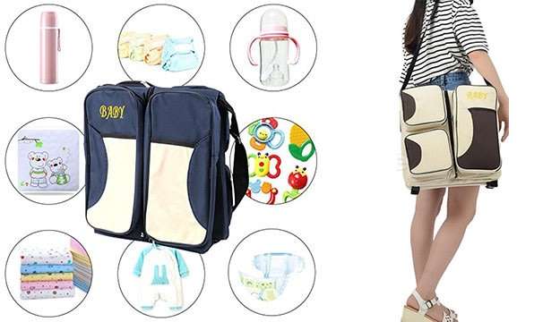 2 in 1 Baby Travel Bed and Bag - Soft, Comfortable, Easy, Simple from Bag to Bed & Changing Station