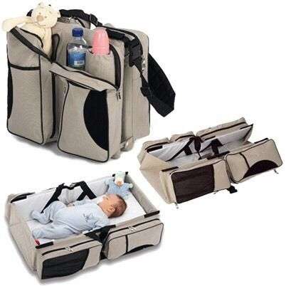 2 in 1 Baby Travel Bed and Bag - Soft, Comfortable, Easy, Simple from Bag to Bed & Changing Station