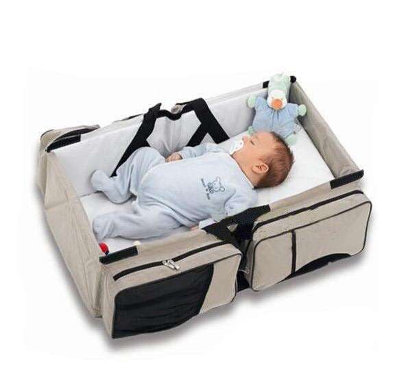 2 in 1 Baby Travel Bed and Bag - Soft, Comfortable, Easy, Simple from Bag to Bed & Changing Station