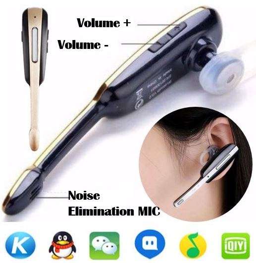 Wireless Stereo Bluetooth Earpiece With Microphone, Hands-free Talking while Working or Driving