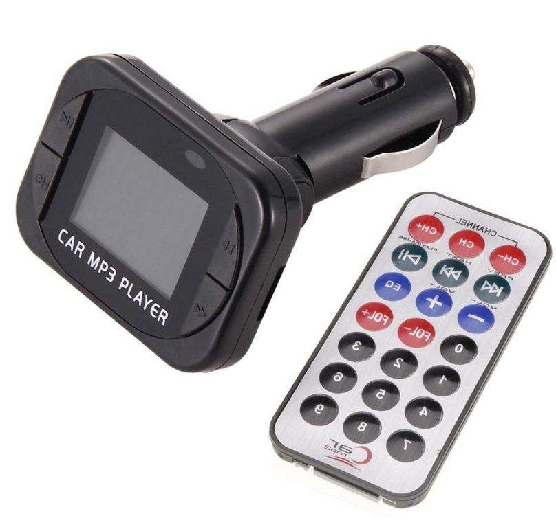 MP3 Player & FM Transmitter Car Modulator Kit - Wireless, USB, SD, TF, MMC, LCD Screen & Remote