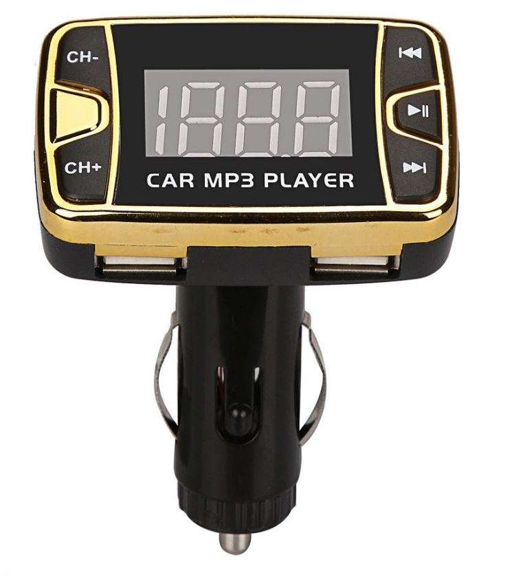 MP3 Player & FM Transmitter Car Modulator Kit - Wireless, USB, SD, TF, MMC, LCD Screen & Remote