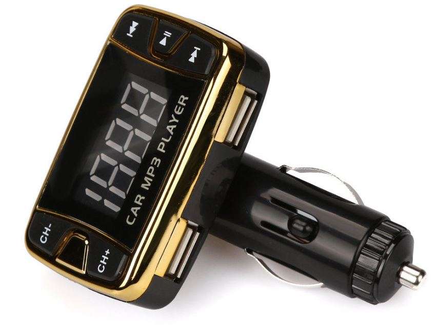 MP3 Player & FM Transmitter Car Modulator Kit - Wireless, USB, SD, TF, MMC, LCD Screen & Remote