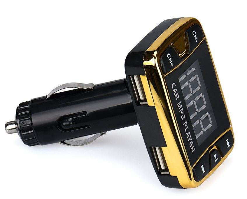 MP3 Player & FM Transmitter Car Modulator Kit - Wireless, USB, SD, TF, MMC, LCD Screen & Remote
