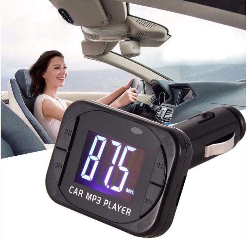 MP3 Player & FM Transmitter Car Modulator Kit - Wireless, USB, SD, TF, MMC, LCD Screen & Remote