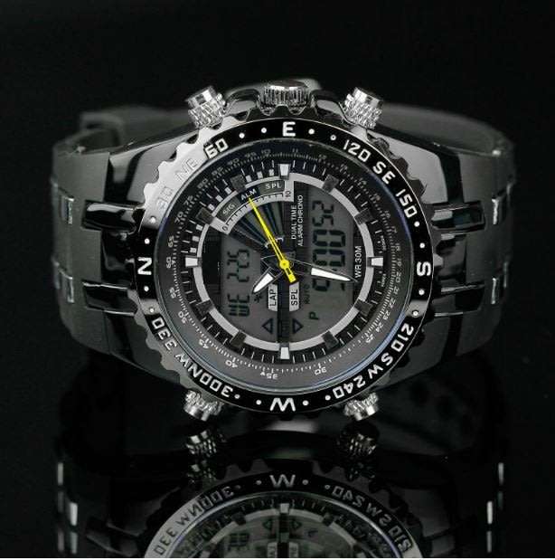 Exquisite Men's Multi Chronograph Watch With LED Back Light in a Complimentary Tin Gift Box