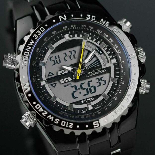 Exquisite Men's Multi Chronograph Watch With LED Back Light in a Complimentary Tin Gift Box