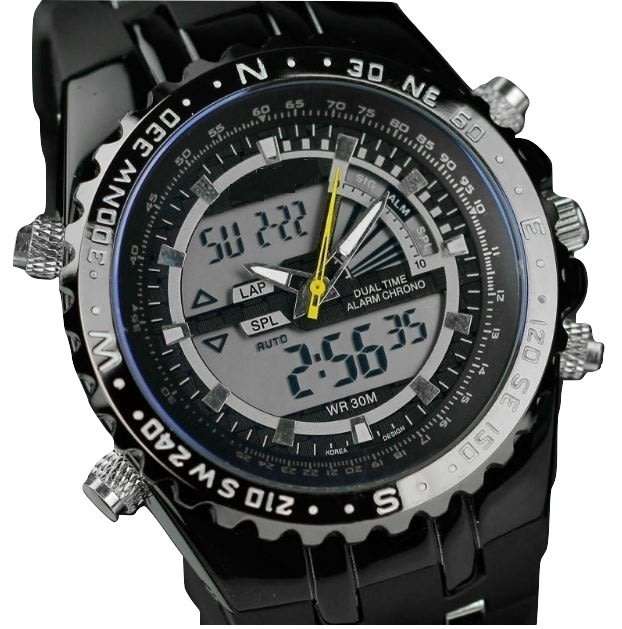 Exquisite Men's Multi Chronograph Watch With LED Back Light in a Complimentary Tin Gift Box