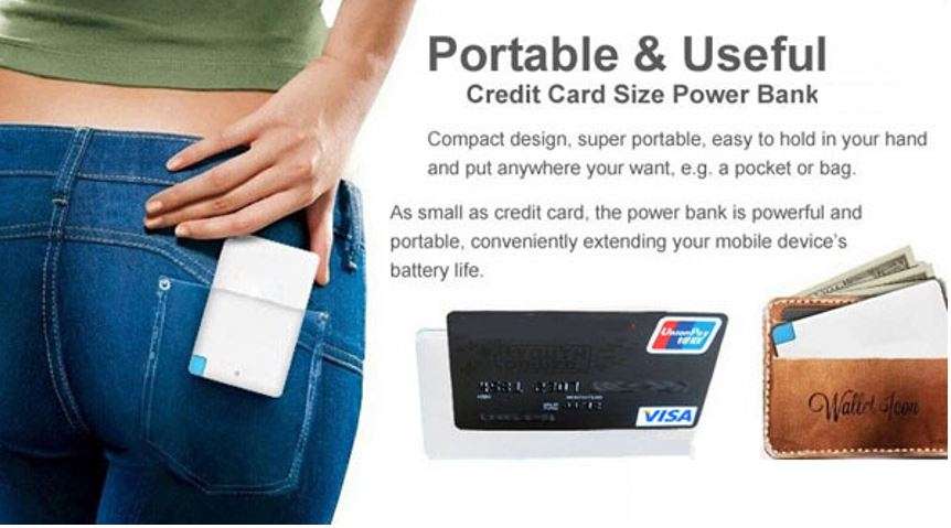 Ultra Thin 6000 mAh Power Bank for Charging of Android Devices