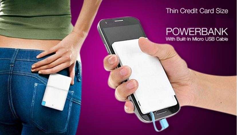 Ultra Thin 6000 mAh Power Bank for Charging of Android Devices