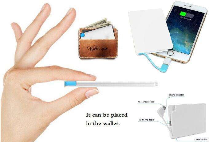 Ultra Thin 6000 mAh Power Bank for Charging of Android Devices