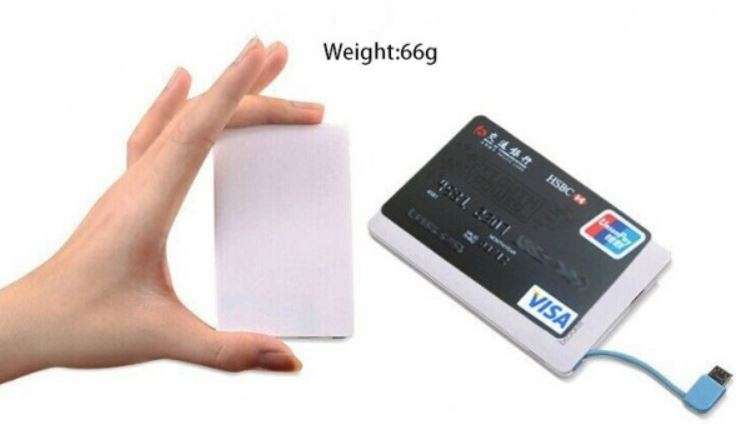 Ultra Thin 6000 mAh Power Bank for Charging of Android Devices