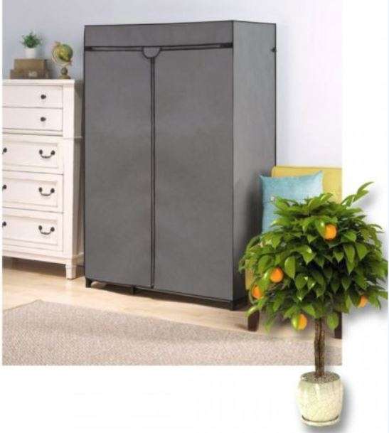 Double Portable & Foldable Canvas Wardrobe - Great Storage Unit for Anything or Any Place