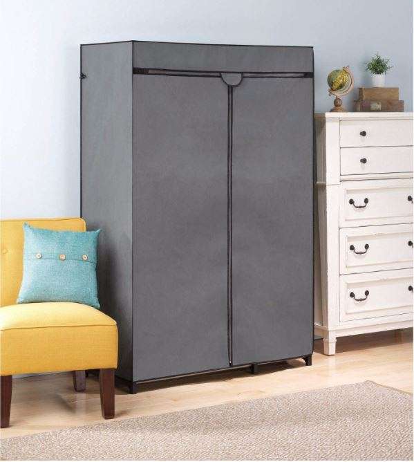 Double Portable & Foldable Canvas Wardrobe - Great Storage Unit for Anything or Any Place