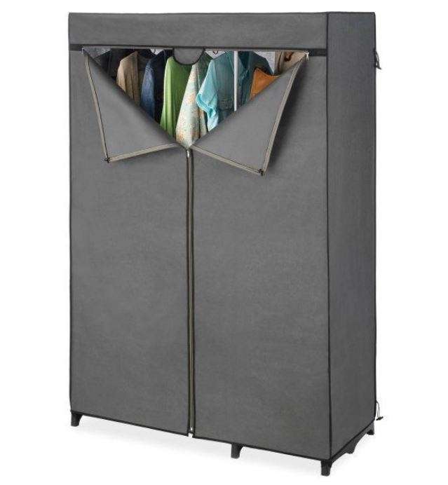 Double Portable & Foldable Canvas Wardrobe - Great Storage Unit for Anything or Any Place