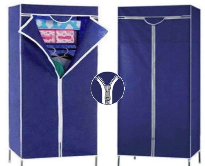 Double Portable & Foldable Canvas Wardrobe - Great Storage Unit for Anything or Any Place