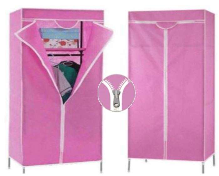 Double Portable & Foldable Canvas Wardrobe - Great Storage Unit for Anything or Any Place