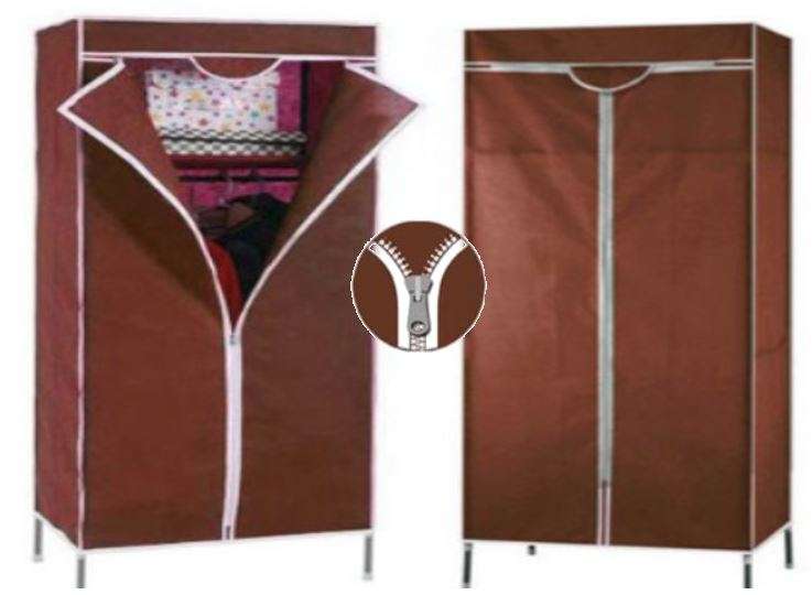 Double Portable & Foldable Canvas Wardrobe - Great Storage Unit for Anything or Any Place