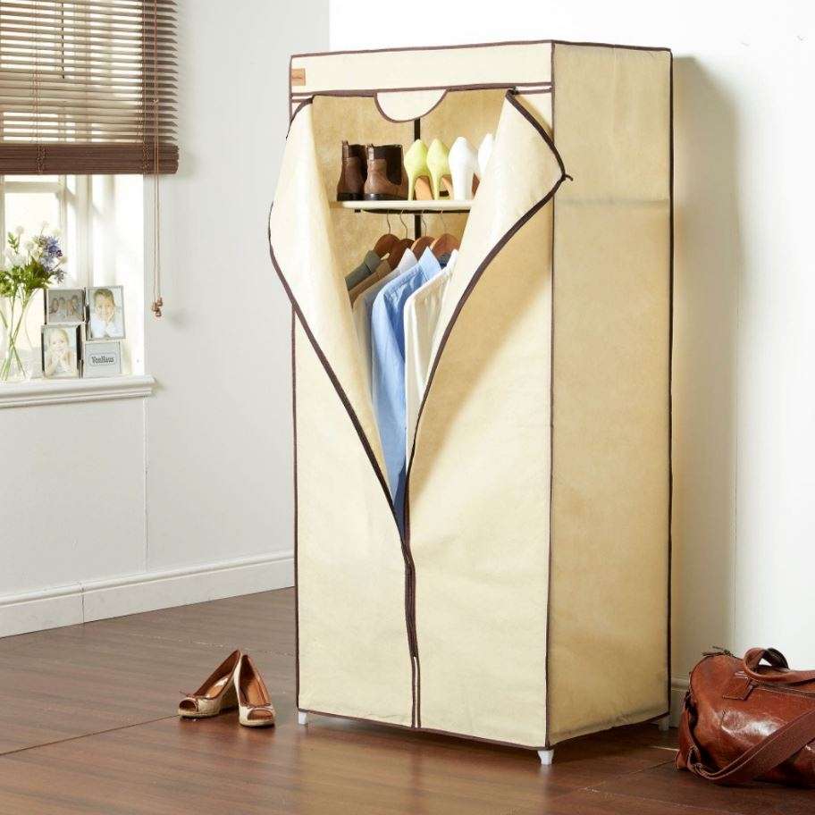 Double Portable & Foldable Canvas Wardrobe - Great Storage Unit for Anything or Any Place