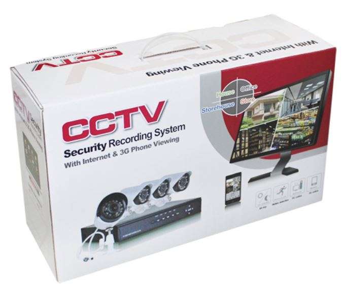 4 Channel CCTV Security Kit With Network Access, Real Time Recording, Day & Night Surveilance....