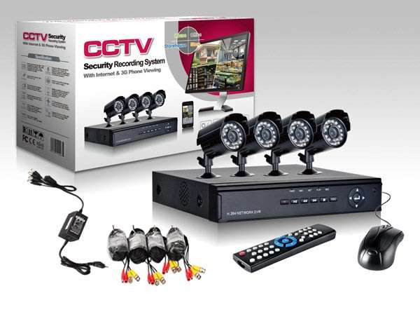 4 Channel CCTV Security Kit With Network Access, Real Time Recording, Day & Night Surveilance....