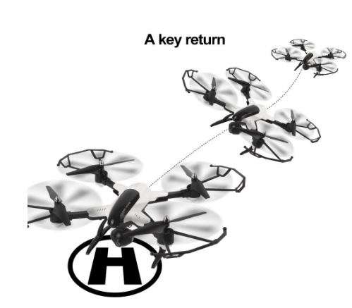 RC Foldable Camera Drone, FPV, 6-Axis, 2.4G, 4CH, Wi-Fi, USB, LED Lights, Real Aerial