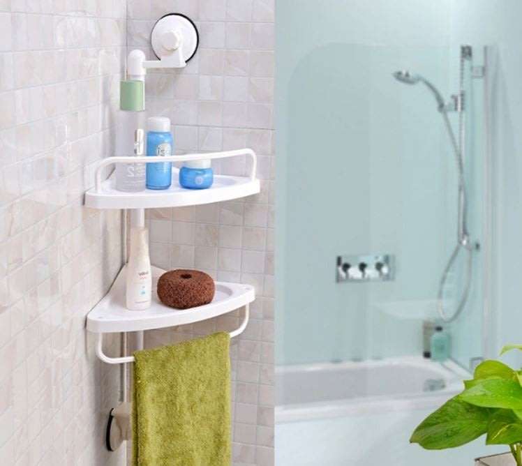 Self-Adhesive Corner Shelf - Adjustable Height, No Screws, No Nails - Sit it up Anywhere!