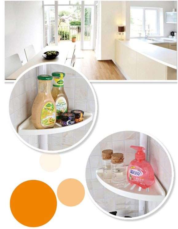 Self-Adhesive Corner Shelf - Adjustable Height, No Screws, No Nails - Sit it up Anywhere!