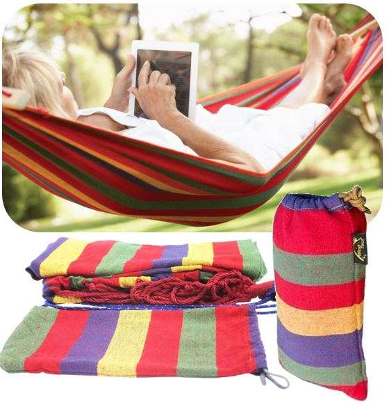Portable Travel Hammock - Relax and Dream... It is like sleeping in mid-air!