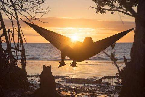 Portable Travel Hammock - Relax and Dream... It is like sleeping in mid-air!