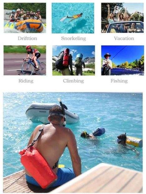 10L Waterproof Dry Bag, Lightweight, Durable, Foldable with Shoulder Strap