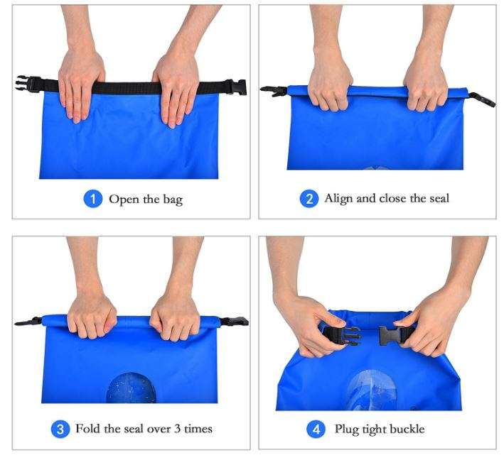 10L Waterproof Dry Bag, Lightweight, Durable, Foldable with Shoulder Strap
