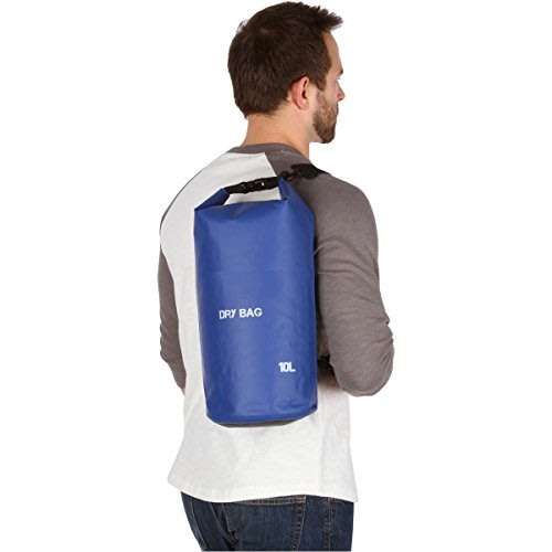 10L Waterproof Dry Bag, Lightweight, Durable, Foldable with Shoulder Strap