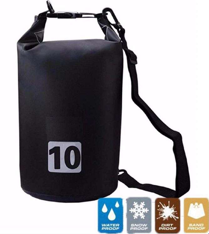 10L Waterproof Dry Bag, Lightweight, Durable, Foldable with Shoulder Strap
