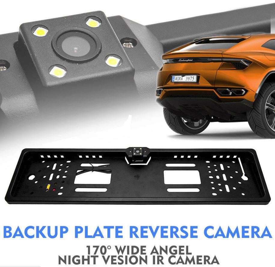 Waterproof Night Vision HD LED Number Plate Holder With Camera For Reversing and Parking