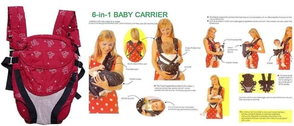 6 in 1 Baby Carrier - Designed for Newborn Babies Up Until 24 Months Old